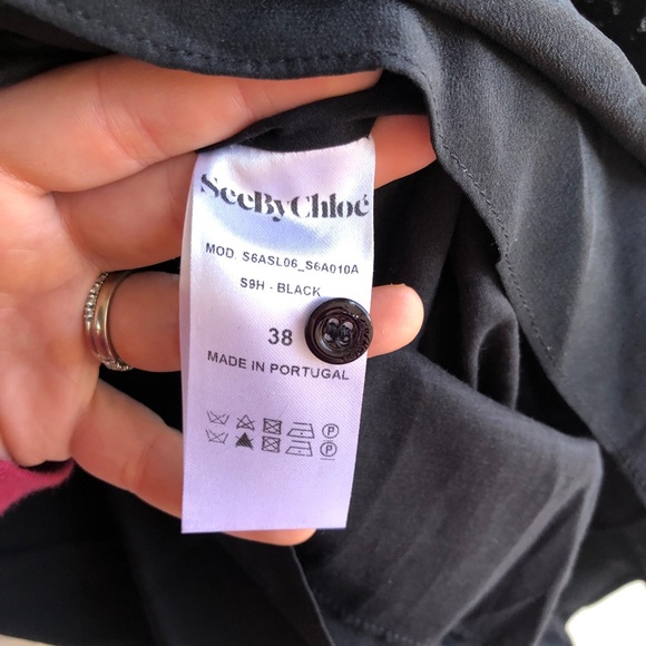 NWT See By Chloe Silk Long Sleeve Lace Romper - Picture 7 of 8